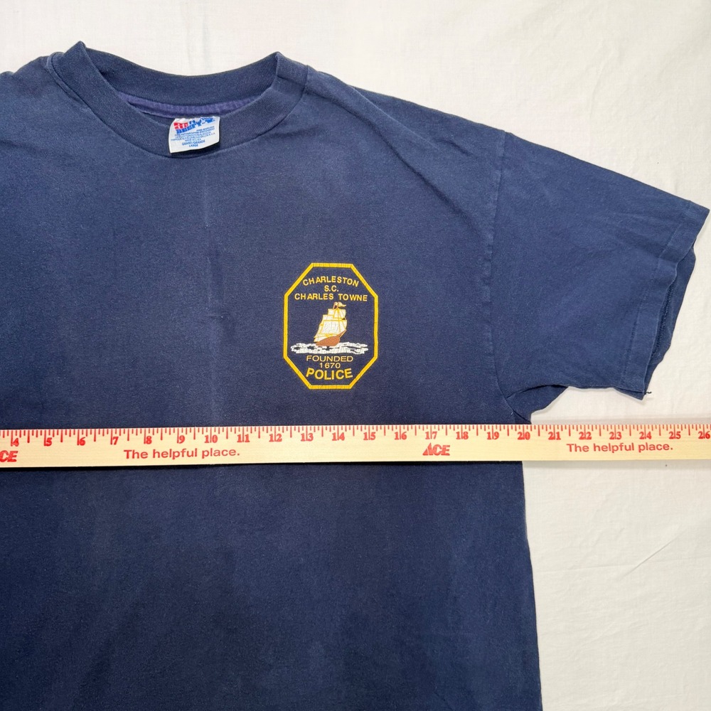 Vintage 1994 Police Week Shirt Mens Large‎ Hanes Beefy-T Charleston FOP Tee - Picture 7 of 7